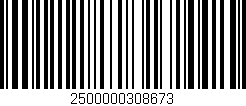 Código de barras (EAN, GTIN, SKU, ISBN): '2500000308673'