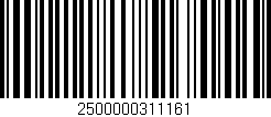 Código de barras (EAN, GTIN, SKU, ISBN): '2500000311161'