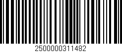 Código de barras (EAN, GTIN, SKU, ISBN): '2500000311482'