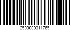 Código de barras (EAN, GTIN, SKU, ISBN): '2500000311765'