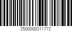 Código de barras (EAN, GTIN, SKU, ISBN): '2500000311772'