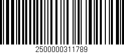 Código de barras (EAN, GTIN, SKU, ISBN): '2500000311789'