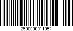 Código de barras (EAN, GTIN, SKU, ISBN): '2500000311857'