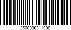 Código de barras (EAN, GTIN, SKU, ISBN): '2500000311888'