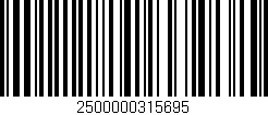 Código de barras (EAN, GTIN, SKU, ISBN): '2500000315695'