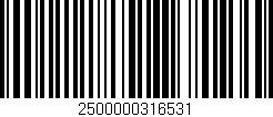 Código de barras (EAN, GTIN, SKU, ISBN): '2500000316531'