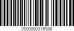 Código de barras (EAN, GTIN, SKU, ISBN): '2500000316586'