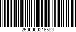 Código de barras (EAN, GTIN, SKU, ISBN): '2500000316593'