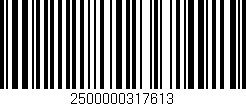 Código de barras (EAN, GTIN, SKU, ISBN): '2500000317613'
