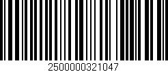 Código de barras (EAN, GTIN, SKU, ISBN): '2500000321047'