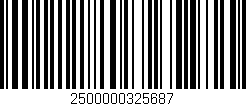 Código de barras (EAN, GTIN, SKU, ISBN): '2500000325687'