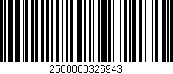Código de barras (EAN, GTIN, SKU, ISBN): '2500000326943'