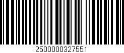 Código de barras (EAN, GTIN, SKU, ISBN): '2500000327551'
