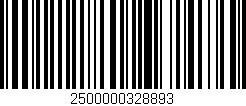 Código de barras (EAN, GTIN, SKU, ISBN): '2500000328893'