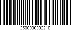 Código de barras (EAN, GTIN, SKU, ISBN): '2500000332210'