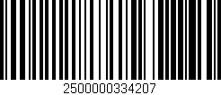 Código de barras (EAN, GTIN, SKU, ISBN): '2500000334207'
