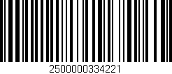 Código de barras (EAN, GTIN, SKU, ISBN): '2500000334221'
