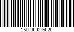 Código de barras (EAN, GTIN, SKU, ISBN): '2500000335020'