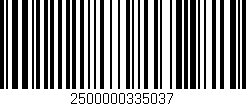 Código de barras (EAN, GTIN, SKU, ISBN): '2500000335037'
