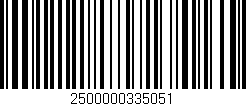 Código de barras (EAN, GTIN, SKU, ISBN): '2500000335051'