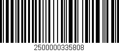 Código de barras (EAN, GTIN, SKU, ISBN): '2500000335808'