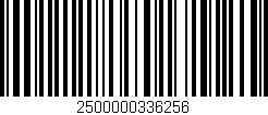 Código de barras (EAN, GTIN, SKU, ISBN): '2500000336256'