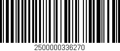 Código de barras (EAN, GTIN, SKU, ISBN): '2500000336270'