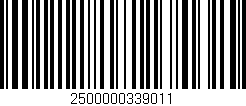Código de barras (EAN, GTIN, SKU, ISBN): '2500000339011'