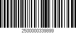 Código de barras (EAN, GTIN, SKU, ISBN): '2500000339899'