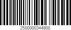 Código de barras (EAN, GTIN, SKU, ISBN): '2500000344800'