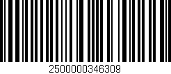 Código de barras (EAN, GTIN, SKU, ISBN): '2500000346309'