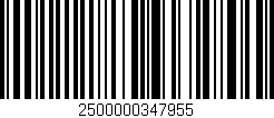 Código de barras (EAN, GTIN, SKU, ISBN): '2500000347955'