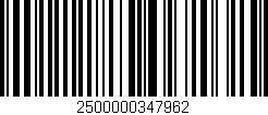 Código de barras (EAN, GTIN, SKU, ISBN): '2500000347962'