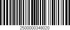 Código de barras (EAN, GTIN, SKU, ISBN): '2500000348020'