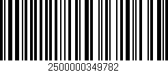 Código de barras (EAN, GTIN, SKU, ISBN): '2500000349782'