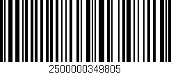 Código de barras (EAN, GTIN, SKU, ISBN): '2500000349805'
