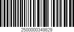 Código de barras (EAN, GTIN, SKU, ISBN): '2500000349829'
