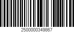 Código de barras (EAN, GTIN, SKU, ISBN): '2500000349867'