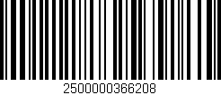 Código de barras (EAN, GTIN, SKU, ISBN): '2500000366208'