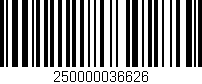Código de barras (EAN, GTIN, SKU, ISBN): '250000036626'