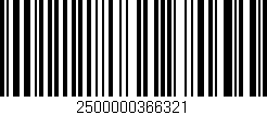 Código de barras (EAN, GTIN, SKU, ISBN): '2500000366321'