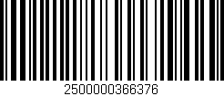 Código de barras (EAN, GTIN, SKU, ISBN): '2500000366376'