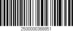 Código de barras (EAN, GTIN, SKU, ISBN): '2500000368851'