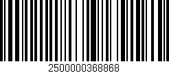 Código de barras (EAN, GTIN, SKU, ISBN): '2500000368868'