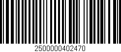Código de barras (EAN, GTIN, SKU, ISBN): '2500000402470'