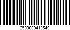 Código de barras (EAN, GTIN, SKU, ISBN): '2500000418549'
