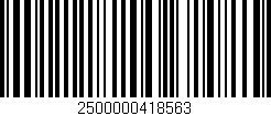 Código de barras (EAN, GTIN, SKU, ISBN): '2500000418563'