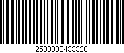 Código de barras (EAN, GTIN, SKU, ISBN): '2500000433320'