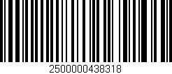 Código de barras (EAN, GTIN, SKU, ISBN): '2500000438318'