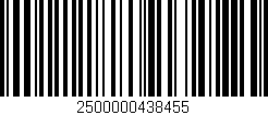 Código de barras (EAN, GTIN, SKU, ISBN): '2500000438455'